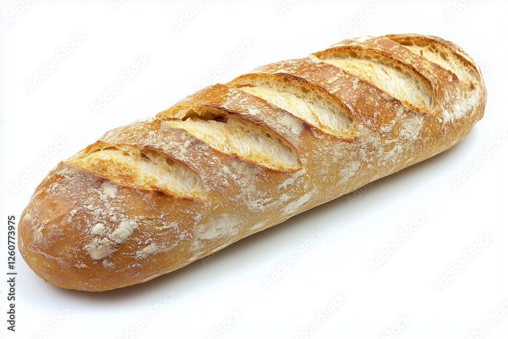 Ciabatta bread isolated on a white background