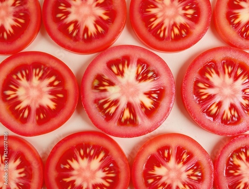 Red Tomato Slices Background © aznan
