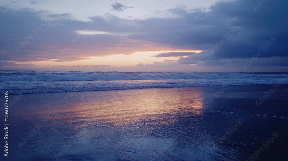 Subtle ripples and reflections on ocean water during dusk Subtle ripples and reflections on ocean water during dusk