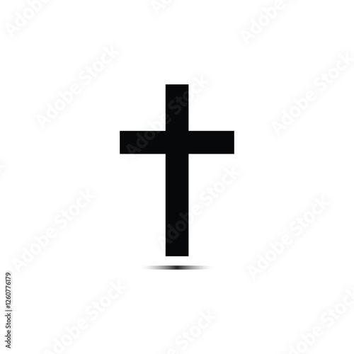 Christian cross vector art illustration