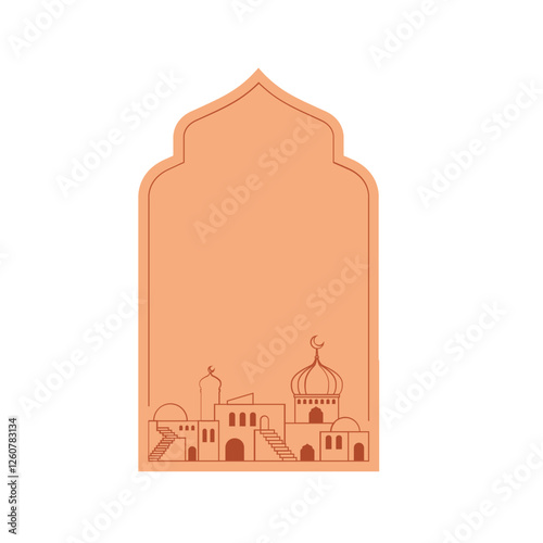 Muslim City Landscape Flat Illustration. svg icon