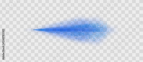 Water spray effects. Realistic light blue spray air freshener or shower isolated on transparent background. Abstract mist, fog or fountain. Vector
