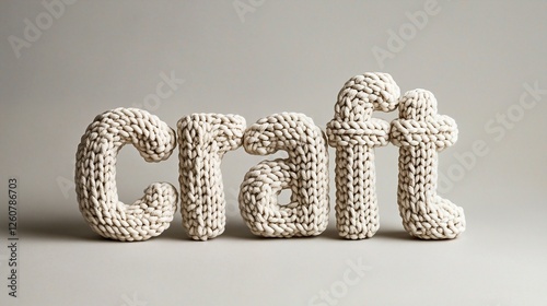 3d knitted letters c t b i l. photo