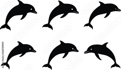  dolphin,silhouette, with, white, background,