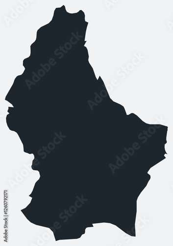 Luxembourg map. Just a simple border map. Shape of the country. Flat blank Luxembourg outline. Vector boundary illustration.