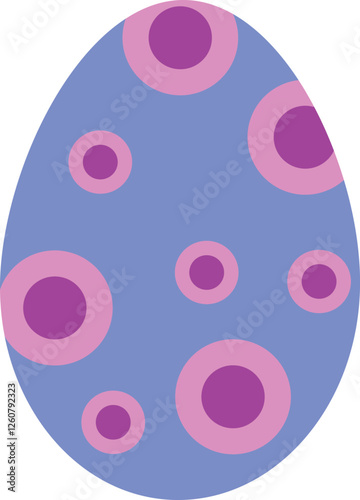 Colorful Easter egg on transparent background. Easater egg vector illustration