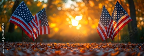Close up on USA flag in a hand of a persone. Independence Day or traveling in America concept.

