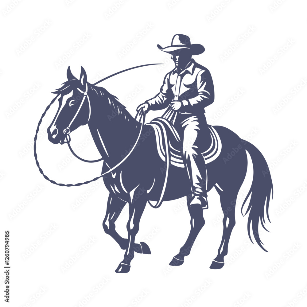 Cowboy Silhouettes Clip art Vector Illustration Cowboy Silhouettes Clip art Vector Illustration