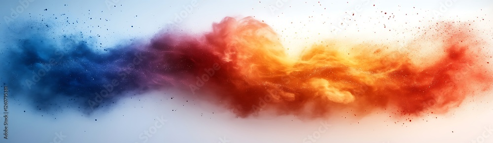 Fototapeta premium Abstract watercolor painting, vibrant colors, soft clouds, perfect for backgrounds.