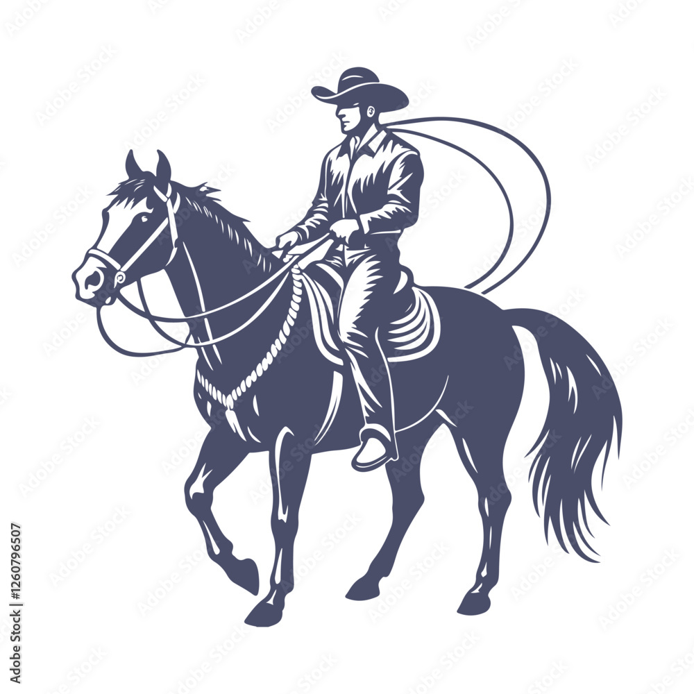 Cowboy Silhouettes Clip art Vector Illustration Cowboy Silhouettes Clip art Vector Illustration