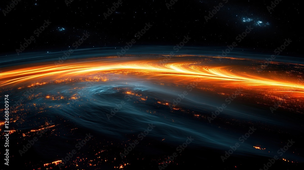Obraz premium Mystical starry space with glowing galaxies and deep cosmic wonders