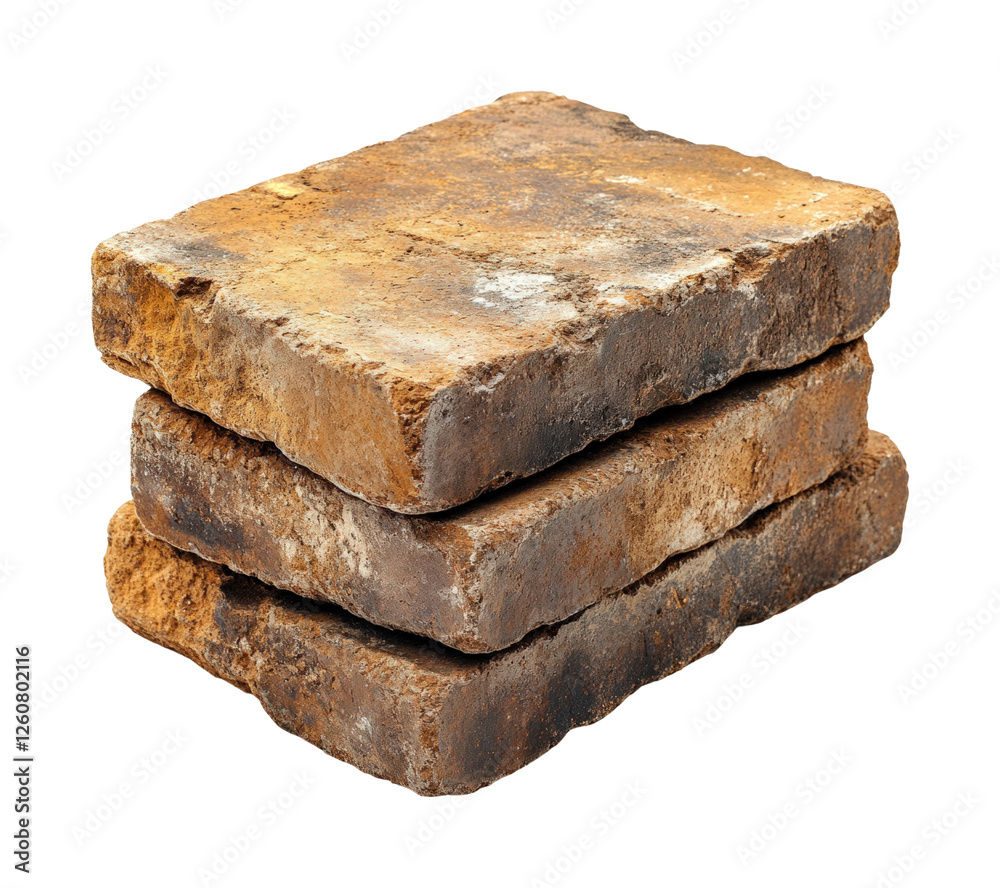 Stacked bricks construction studio isolated on transparent background, png Stacked bricks construction studio isolated on transparent background, png