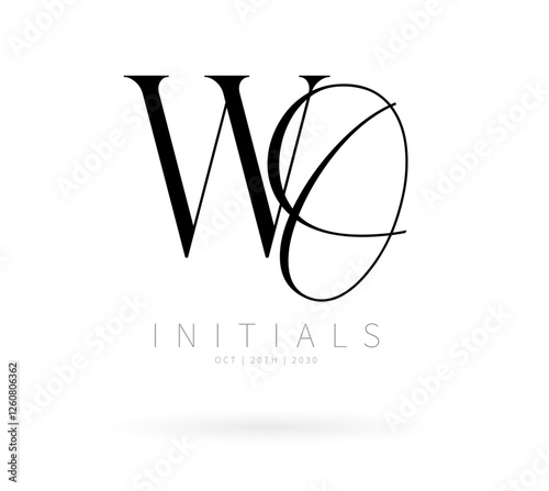 WD Monogram logo, Minimalist Typographic Line Monogram Logo, WD Wedding mon Monogram logo, Minimalist Typographic Line Monogram Logo, WD Wedding monogram logo,