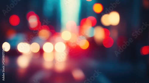 Colorful bokeh lights background. Blurred circle shapes. Multicolored blurry lights bokeh defocused abstract background for events.