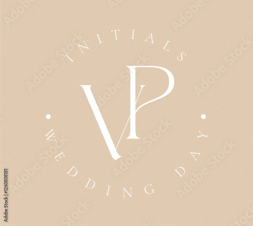 VP Typography Initial Letter Brand Logo, VP brand logo, VP monogram Wedding logo, abstract logo design