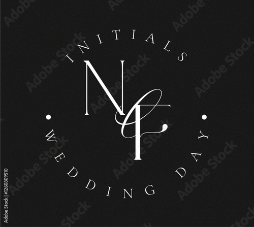 NF Typography Initial Letter Brand Logo, NF brand logo, NF monogram Wedding logo, abstract logo design	