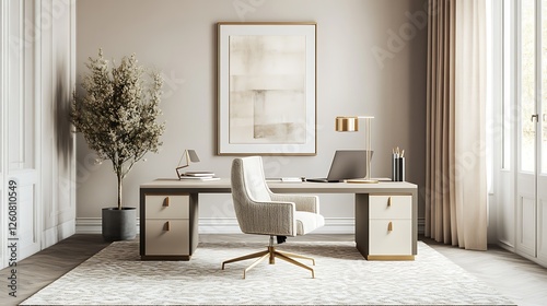 Elegant Home Office Workspace Design Featuring Modern Furniture