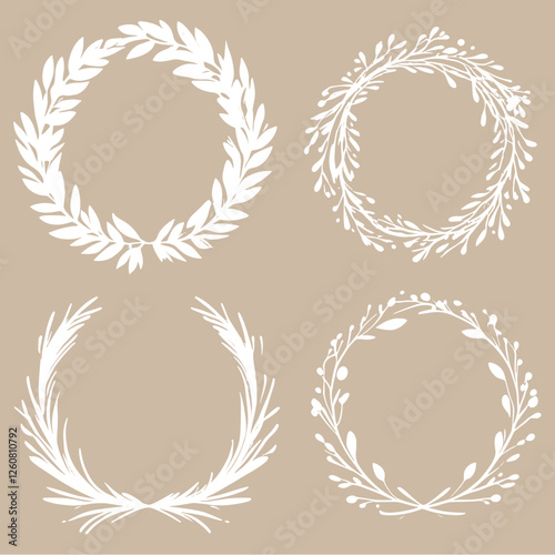 Set of Gold laurel wreaths
