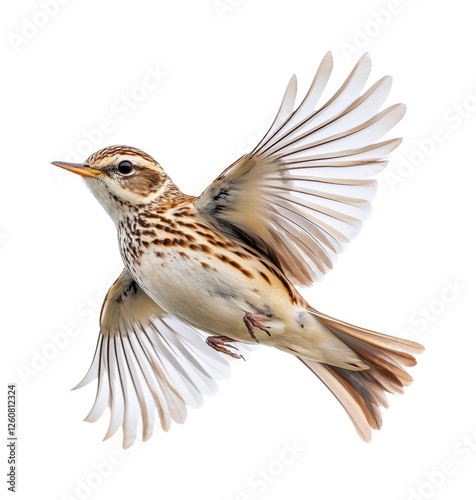 Bird in flight nature wildlife open sky isolated on transparent background, png photo