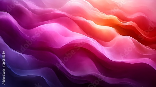 Abstract Pink Purple And Orange Wave Design
