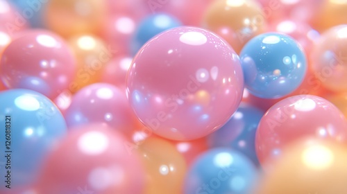 Pastel Colored Spheres Abstract Background Image