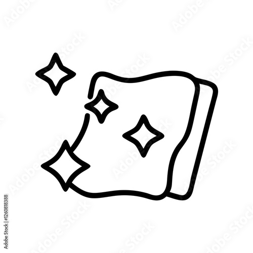 Cleaning cloth icon on transparent background, cleaning concept