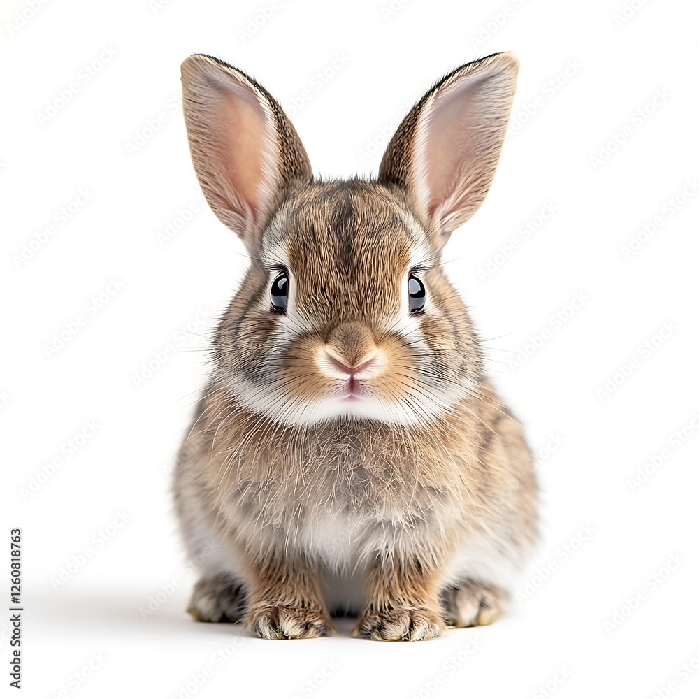 Cute bunny rabbit, white background, Easter, pet Cute bunny rabbit, white background, Easter, pet