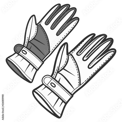 protective gloves vector illustration