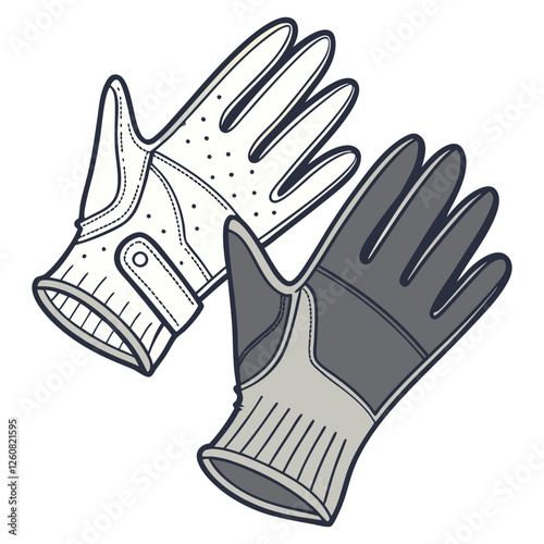 protective gloves vector illustration