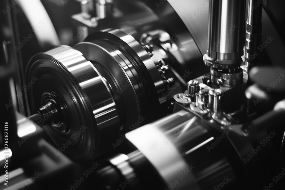 Fototapeta premium Machine Operating Close Up