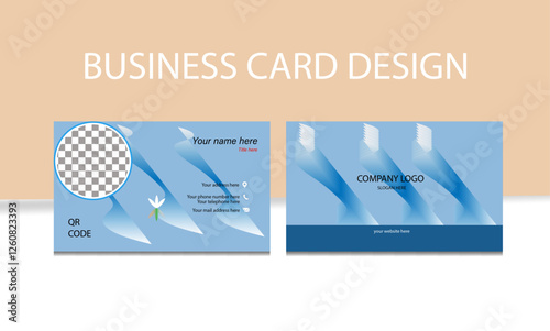 New Business card template. Visiting card. Creative business card. Trendy visiting card. 