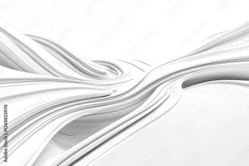 Obraz premium Abstract white architectural design swirling forms