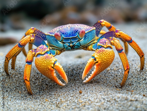 Colorful Crab on Beach