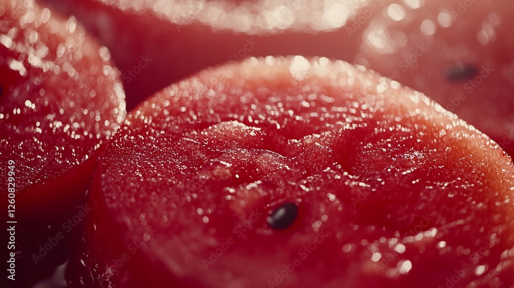 Juicy watermelon slices close-up, summer refreshment Juicy watermelon slices close-up, summer refreshment