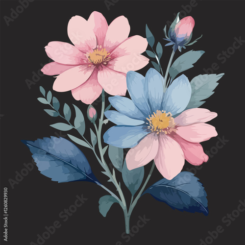 Handpicked Blue and Pink Flowers for Every Celebration
