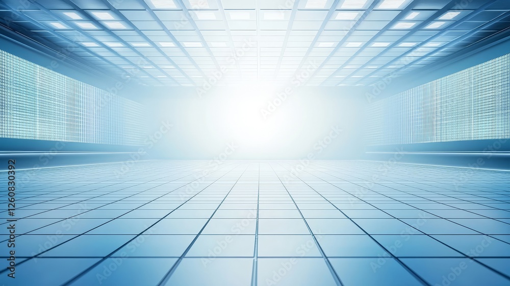 Luminous blue grids, abstract background with modern textured visual and light Luminous blue grids, abstract background with modern textured visual and light