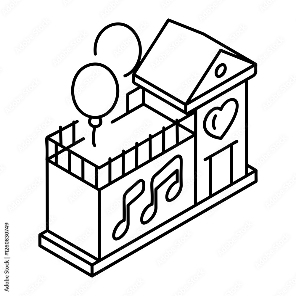 Grooms house isometric outline vector icon, Muslim marriage Symbol, wedding customs Sign, Indian subcontinent matrimony stock illustration, Shaadi Reception Venue concept Grooms house isometric outline vector icon, Muslim marriage Symbol, wedding customs Sign, Indian subcontinent matrimony stock illustration, Shaadi Reception Venue concept