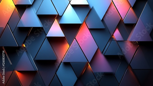 Abstract Triangular Geometric Pattern Design