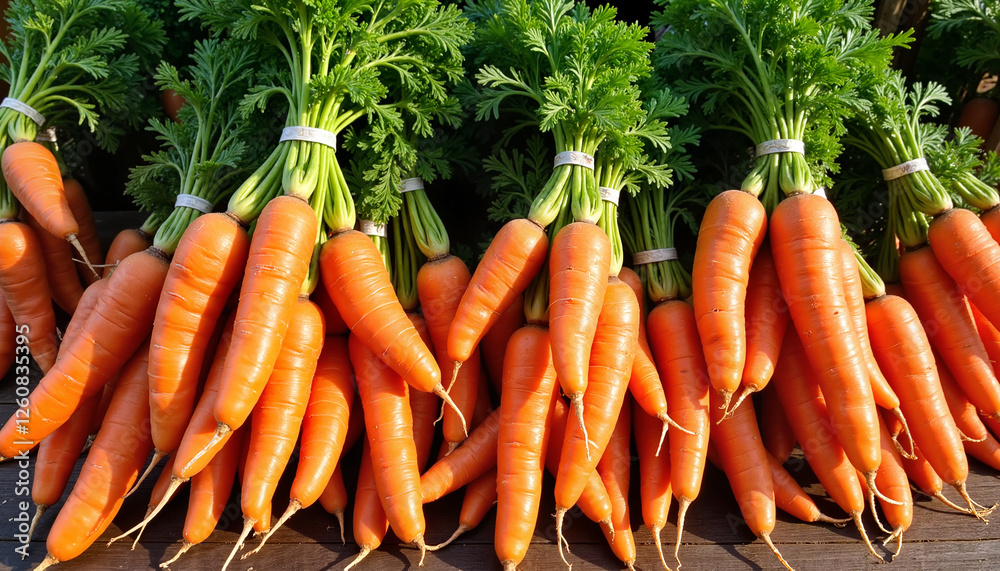 Freshly harvested carrots with vibrant greens for blogs, websites, recipe cards, nutrition guides, health education, organic farming, and vegetable-themed designs Freshly harvested carrots with vibrant greens for blogs, websites, recipe cards, nutrition guides, health education, organic farming, and vegetable-themed designs