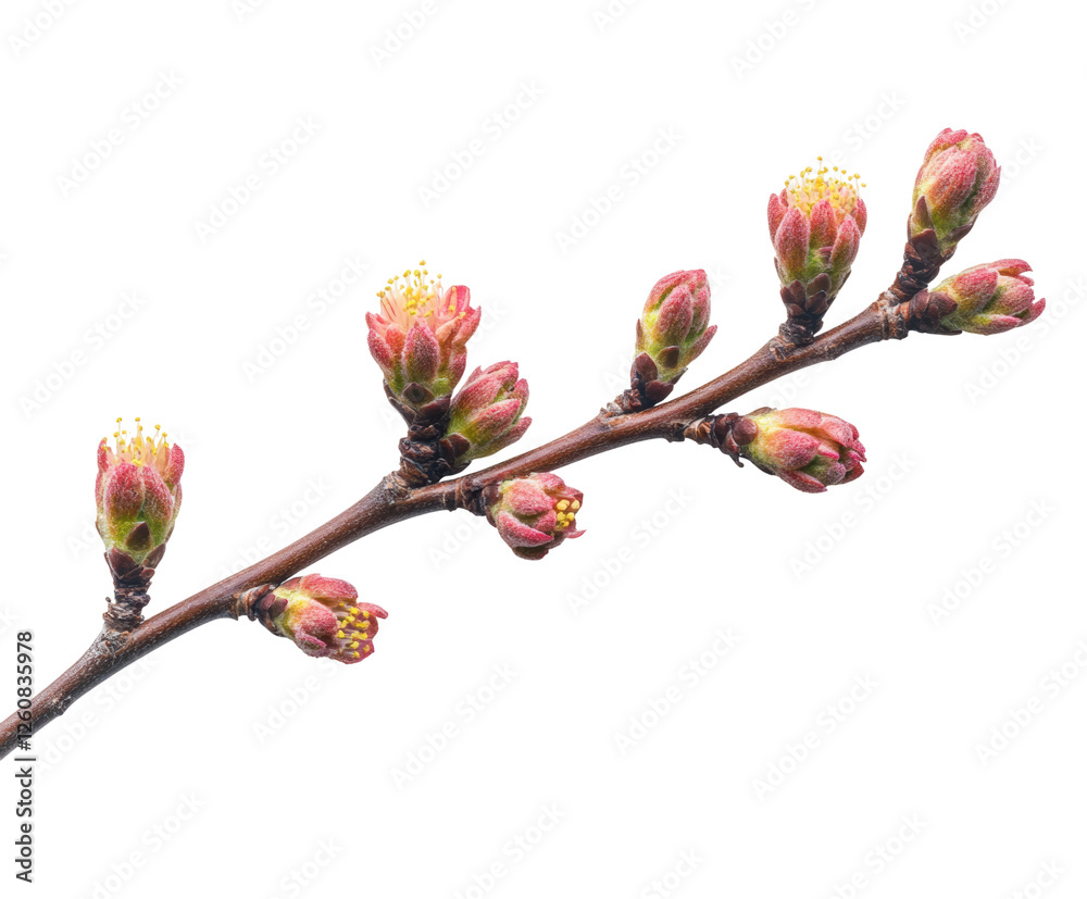 Spring buds blooming nature fresh isolated on transparent background, png Spring buds blooming nature fresh isolated on transparent background, png