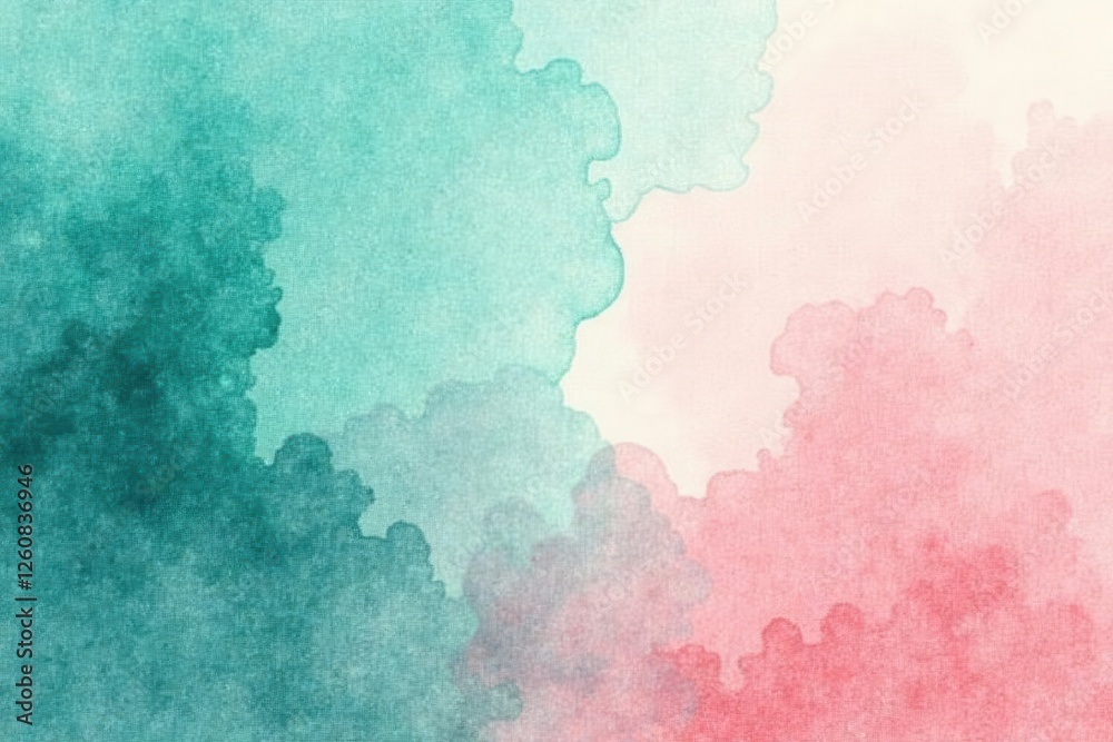 Abstract Teal and Rose Watercolor Wash Background Texture for Design Projects Abstract Teal and Rose Watercolor Wash Background Texture for Design Projects