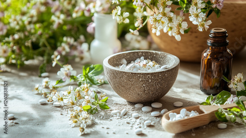 Aspirin, in its white powder or pill form, revolutionized pain relief and medicine by preventing blood clots and improving health outcomes. photo