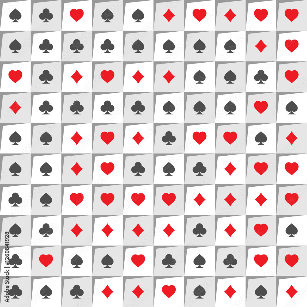 Seamless pattern with card signs. A template for murals, screensavers, and creative ideas Seamless pattern with card signs. A template for murals, screensavers, and creative ideas