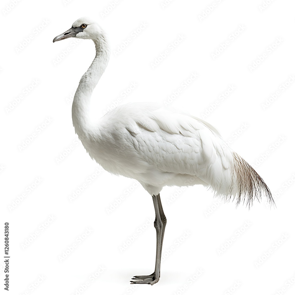 White crane profile, isolated, wildlife, nature background, zoology White crane profile, isolated, wildlife, nature background, zoology