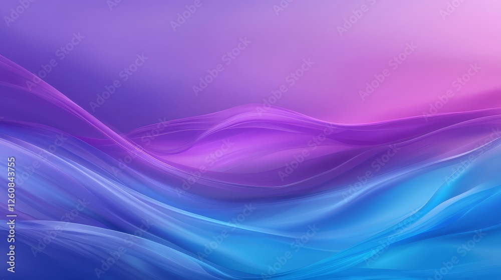 Fototapeta premium Abstract background with flowing blue and pink waves in a vibrant design