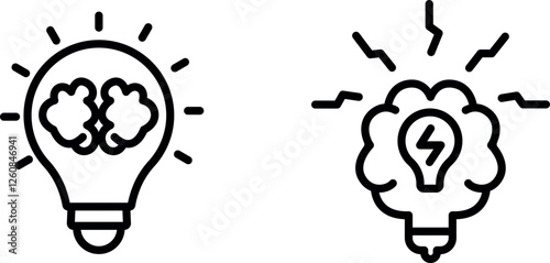 Brainstorming Icon – Creative Thinking Symbol Representing Idea Generation, Innovation, and Problem Solving