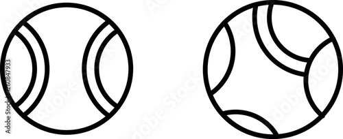 Tennis Ball Icon – Classic Sports Symbol Representing Tennis Games, Training, and Athletic Performance