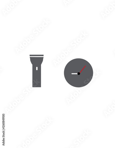 Handheld flashlight and clock display showing time in a simple design for practical use