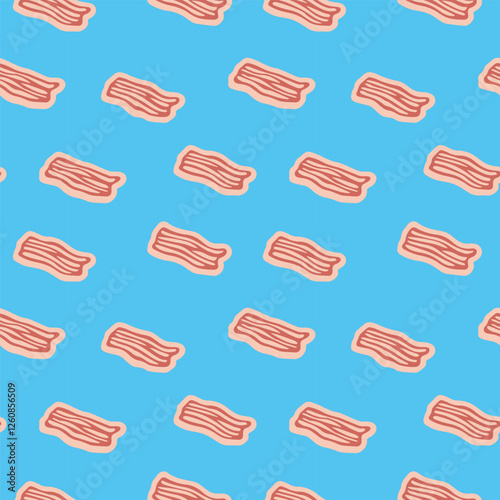 Seamless background with bacon slices