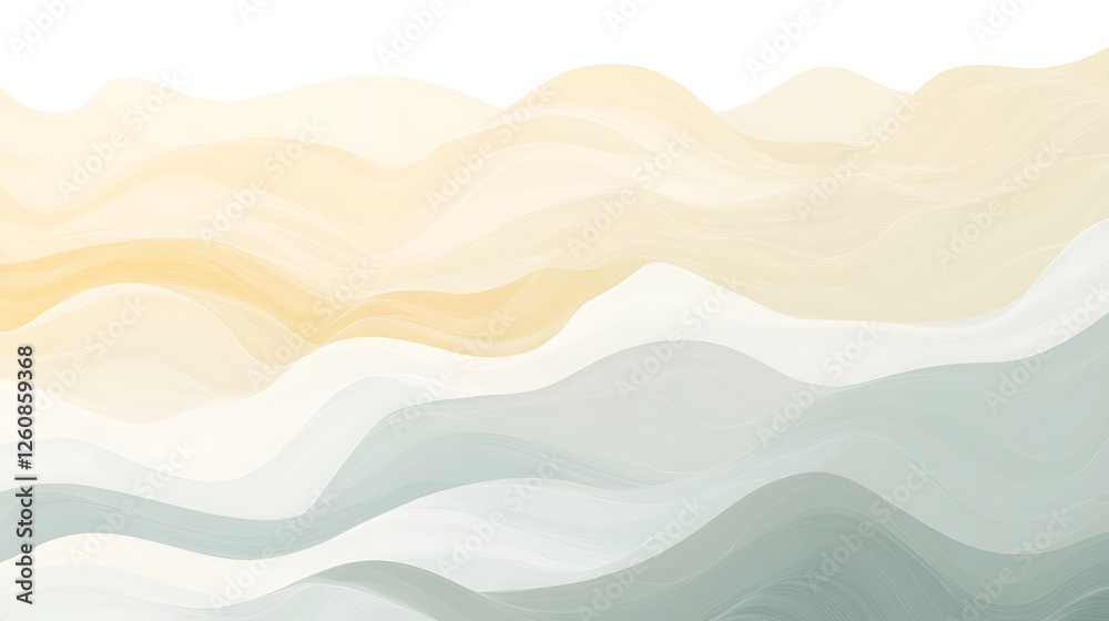 Abstract Wavy Pastel Landscape Design Abstract Wavy Pastel Landscape Design